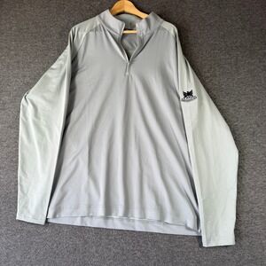 FootJoy Mens 2XL Gray 1/4 Zip Pullover Providence GC Golf Performance Shirt FJ